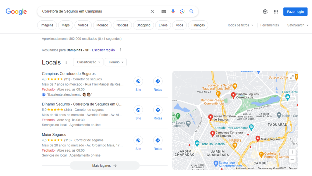 Busca Local no Google